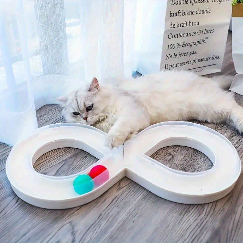 Self-Spinning Cat Track Ball Toy