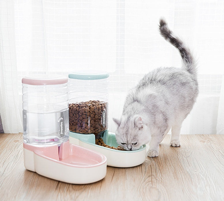 Automatic Pet Feeder & Drinking Fountain