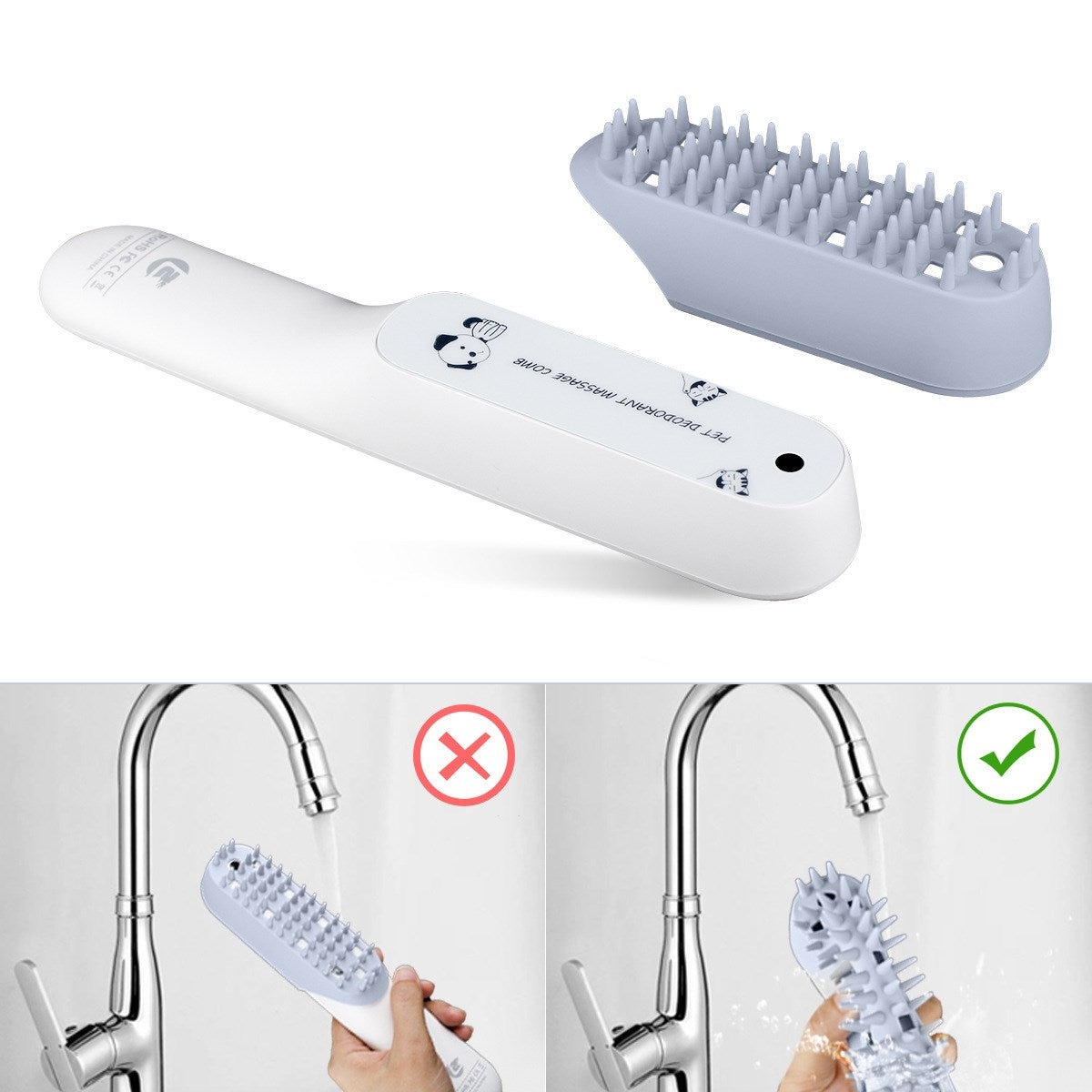Pet Silicone Grooming & Massage Brush