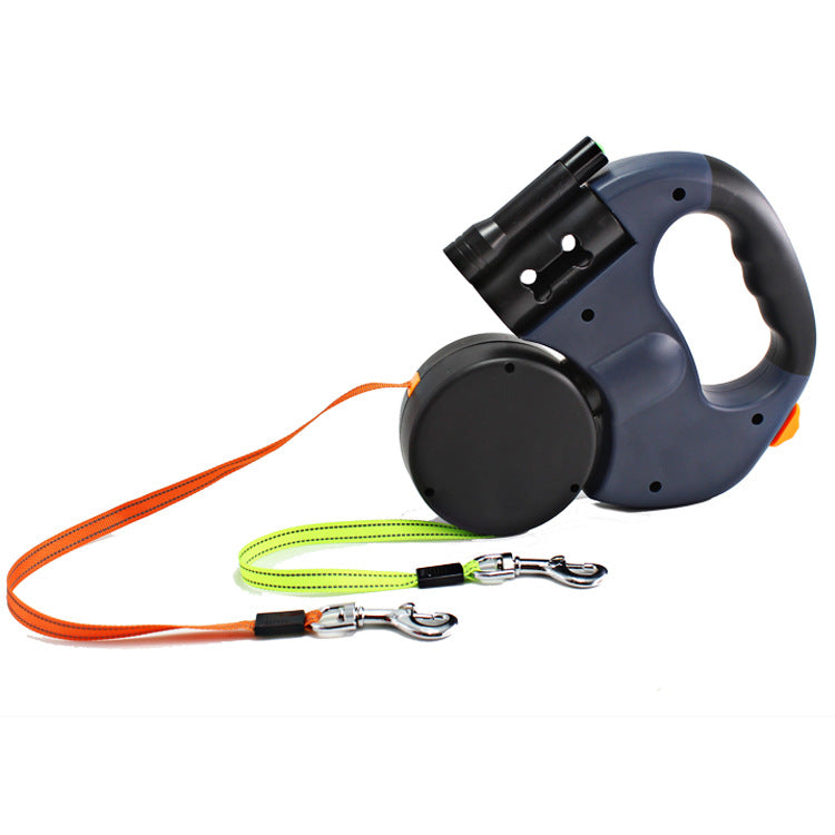 Dual-Head Retractable Pet Leash with Accessories