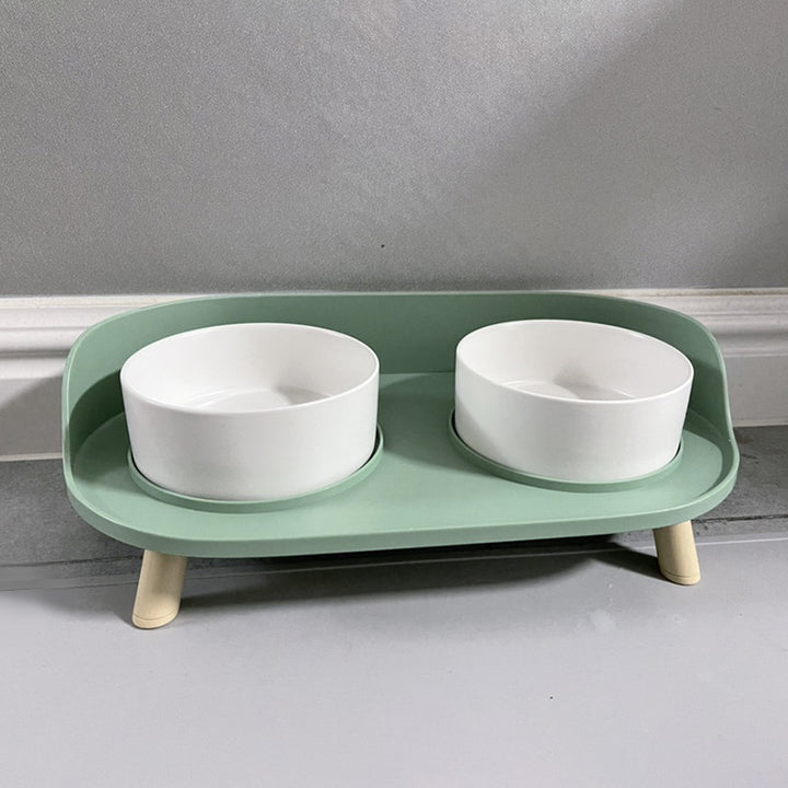 Double Ceramic Pet Feeding Bowl