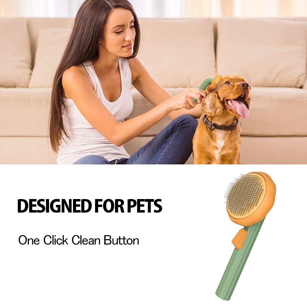 Pet Self-Cleaning Slicker Grooming Brush