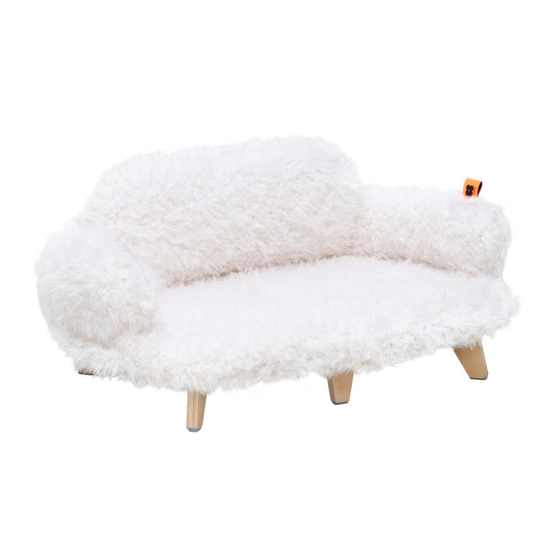 Luxury Wooden Pet Bed for Cats & Dogs