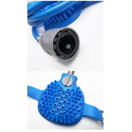 Pet Silicone Bathing Gloves with Handheld Massage Brush