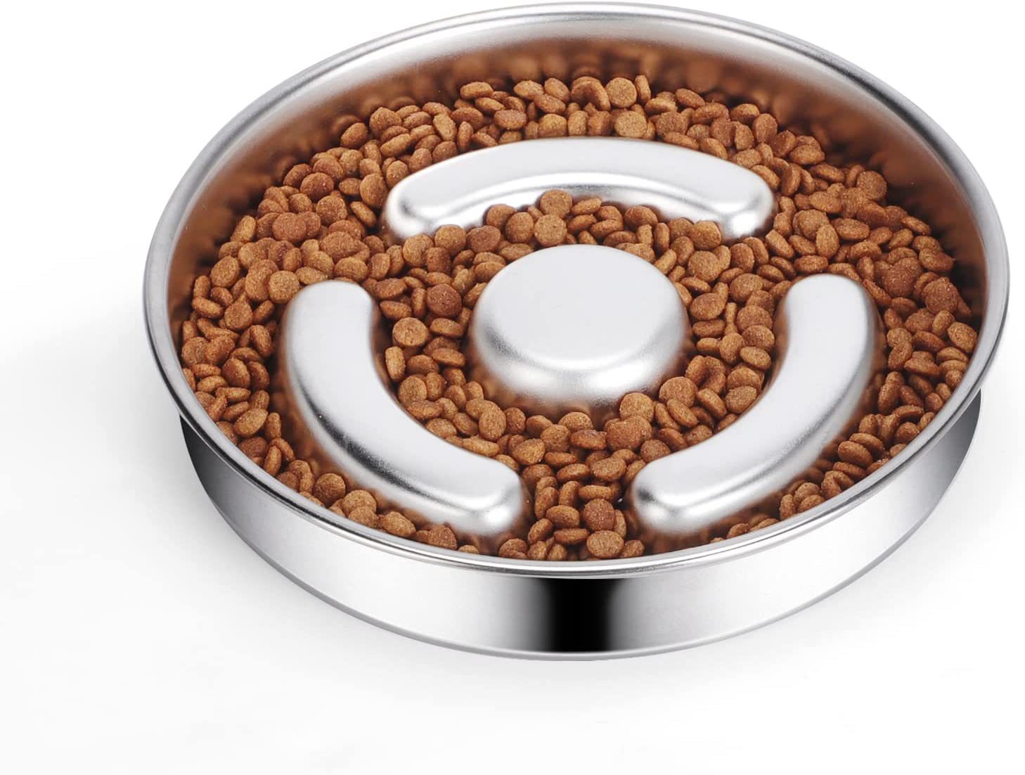 Slow Feeding Stainless Steel Pet Bowl