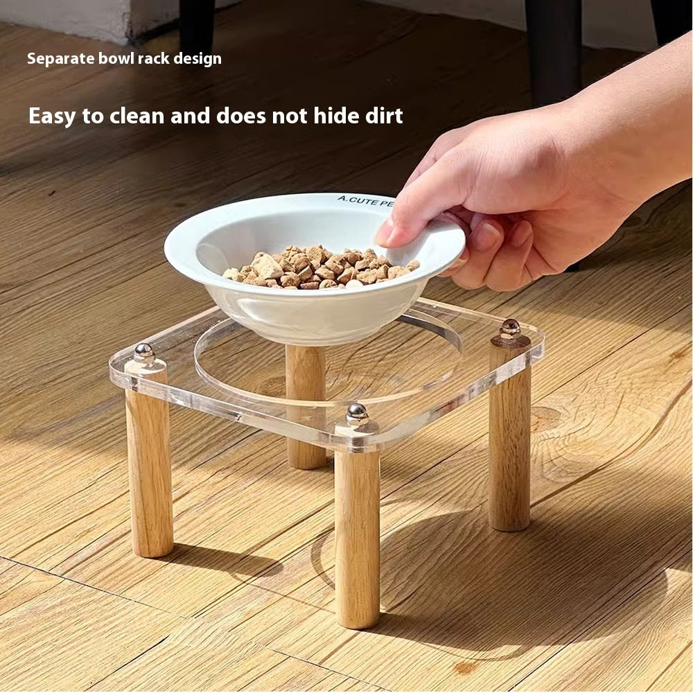 Anti-Tip Elevated Double Pet Bowl
