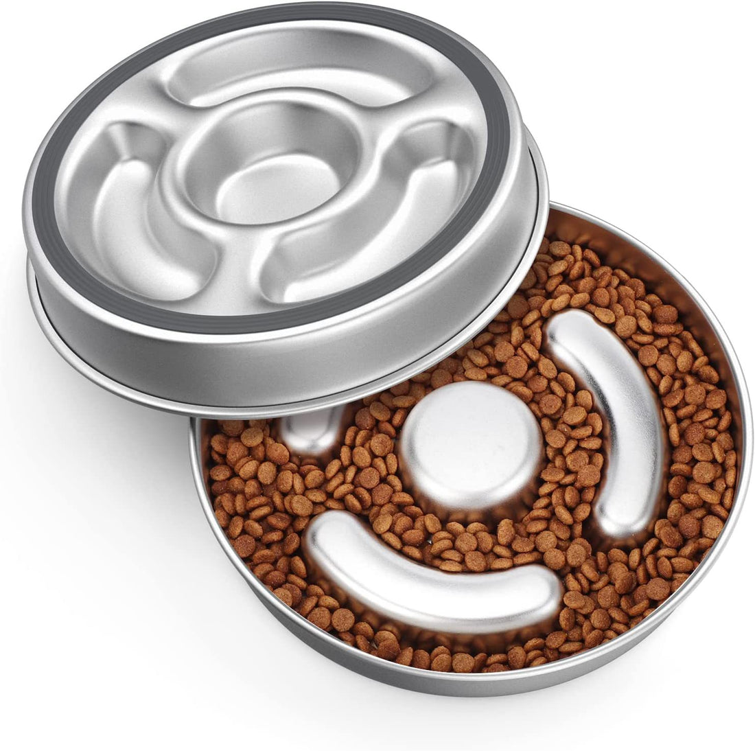 Slow Feeding Stainless Steel Pet Bowl