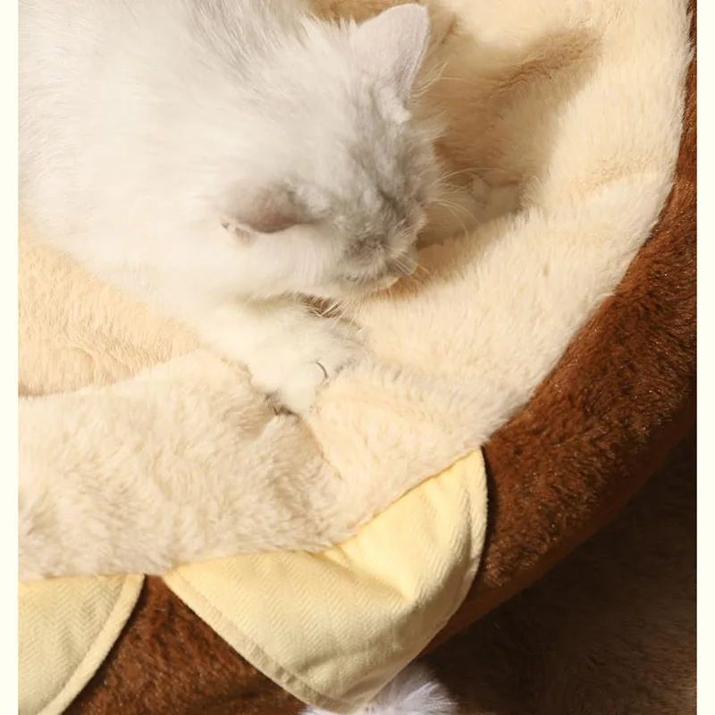 Round Winter-Soft Pet Bed for Cats & Dogs