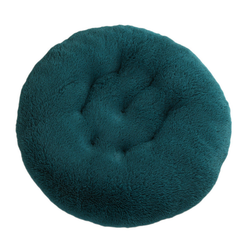 Round Plush Pet Bed for Cats & Dogs