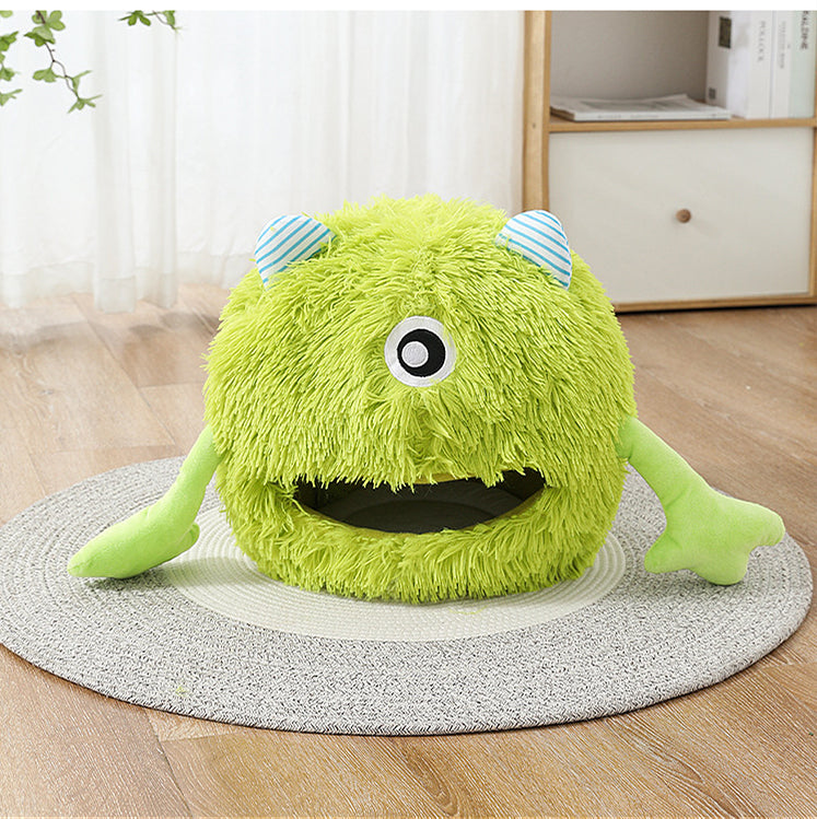 Fluffy Round Cat & Small Dog Bed