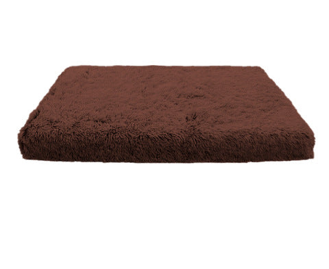 Plush Memory Foam Square Pet Bed