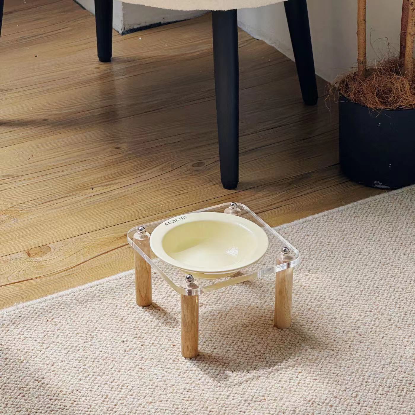 Anti-Tip Elevated Double Pet Bowl