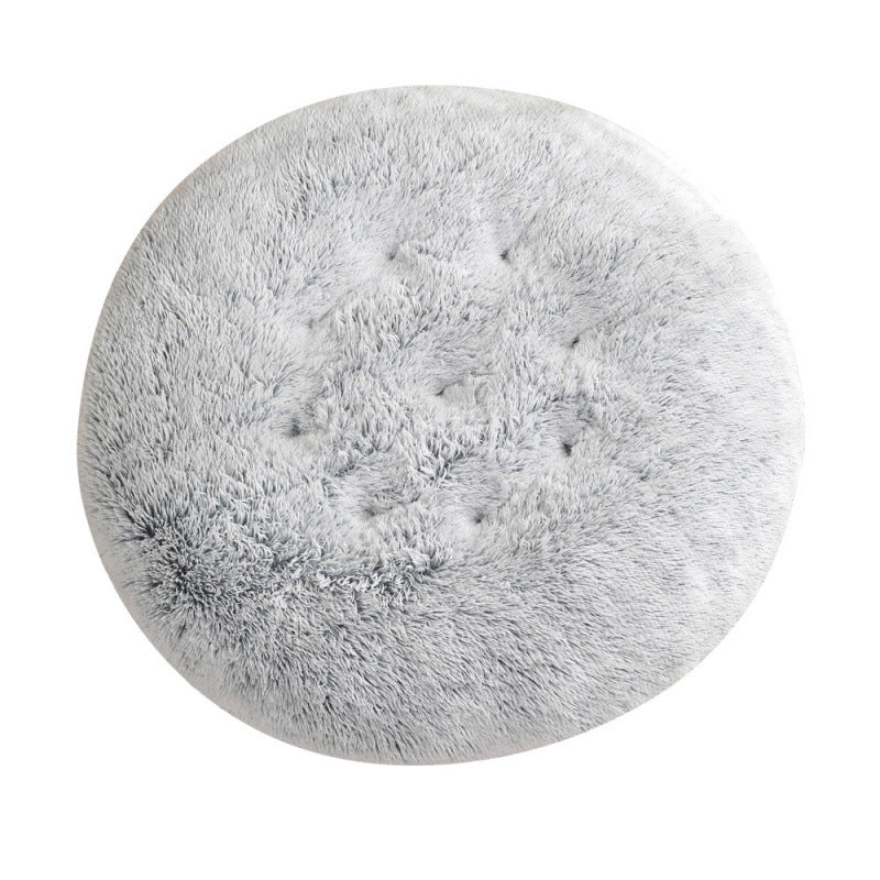 Round Plush Pet Bed for Cats & Dogs