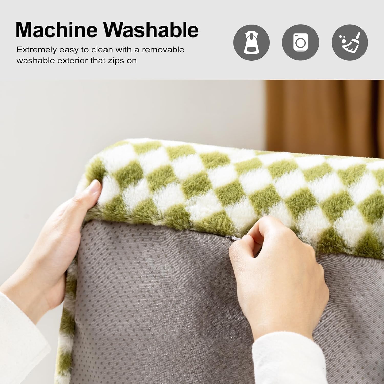 Washable Fluffy Pet Couch Bed