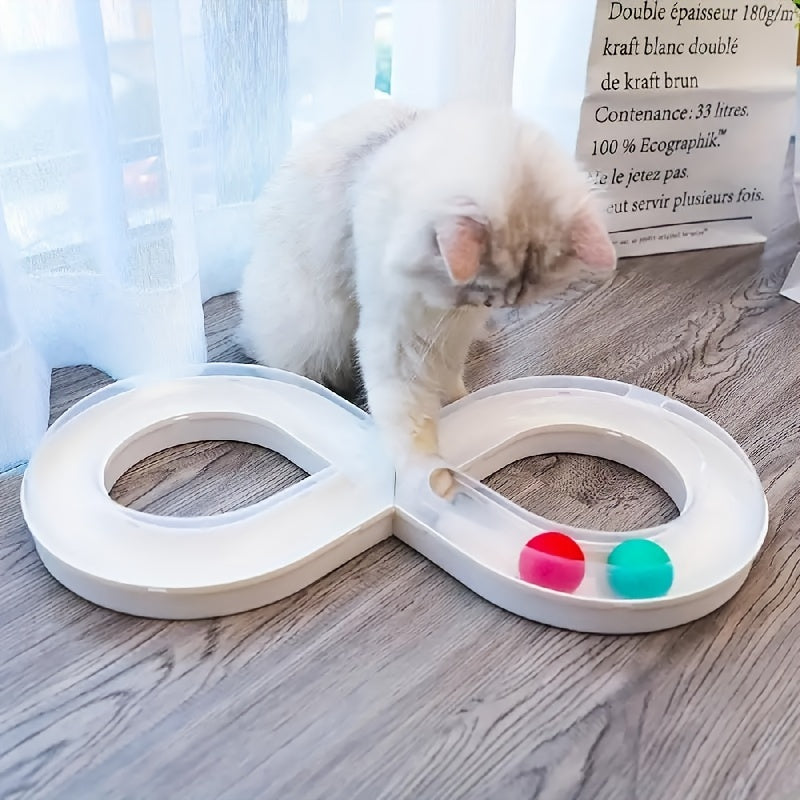 Self-Spinning Cat Track Ball Toy