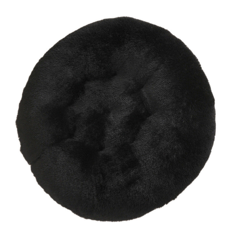 Round Plush Pet Bed for Cats & Dogs