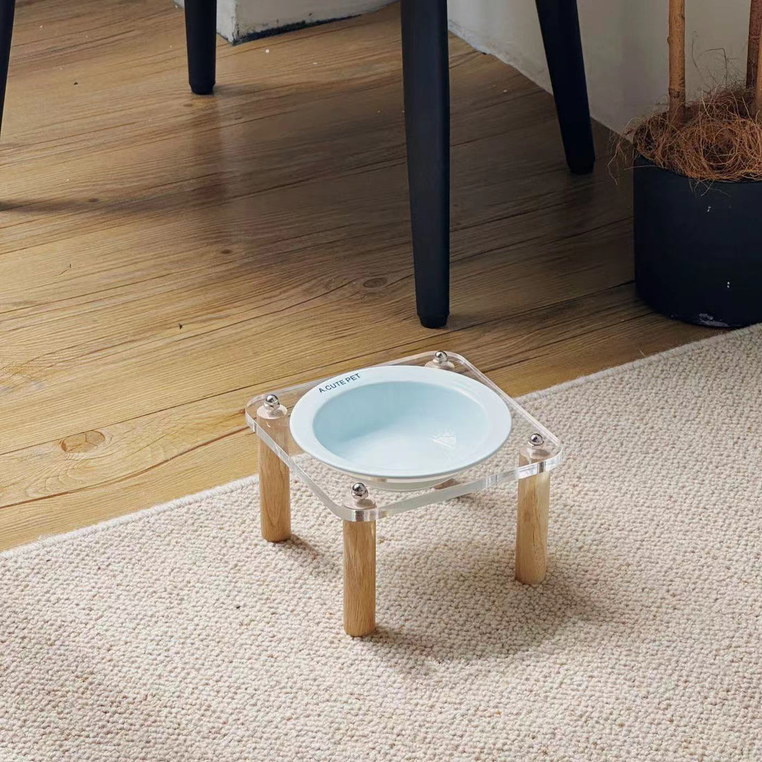 Anti-Tip Elevated Double Pet Bowl