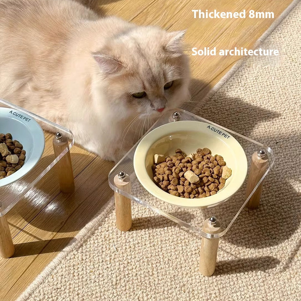 Anti-Tip Elevated Double Pet Bowl