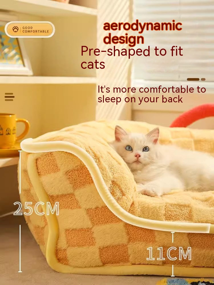 Removable & Washable Winter Cat Bed
